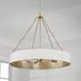 Capital Lighting Weller 27 1/2" Brass and White 4-Light Chandelier