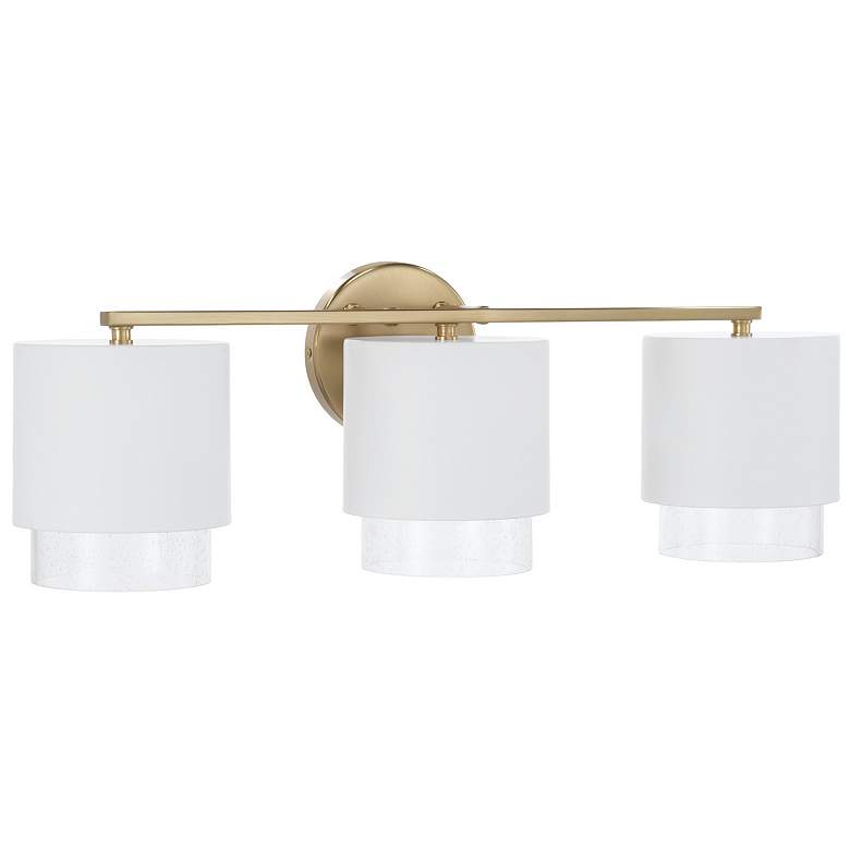 Image 2 Capital Lighting Weller 3 Light Vanity 24.25" Matte Brass and White