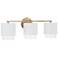 Capital Lighting Weller 3 Light Vanity 24.25" Matte Brass and White