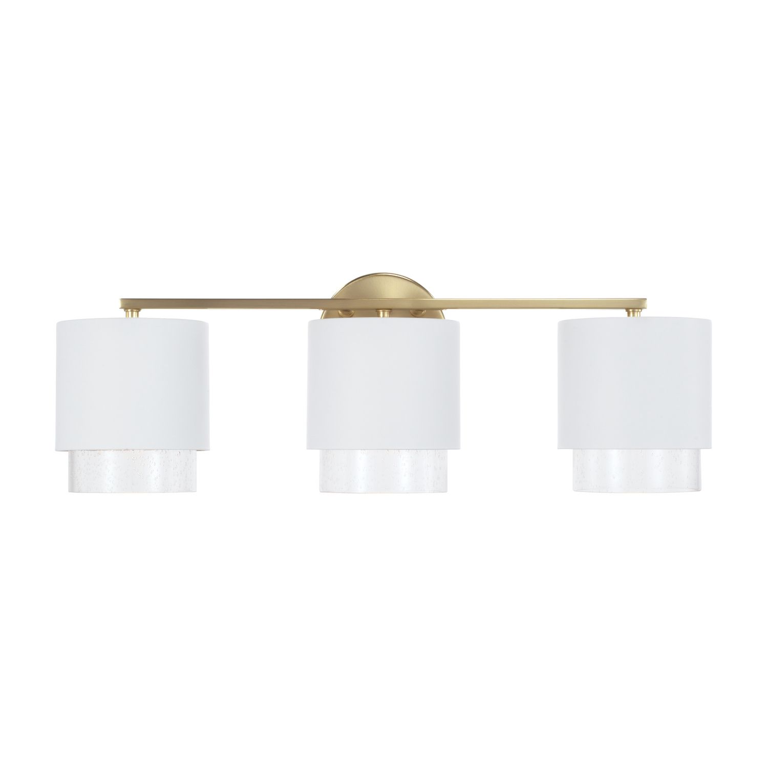 Image 6 Capital Lighting Weller 3 Light Vanity 24.25" Matte Brass and White more views