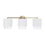 6_Capital Lighting Weller 3 Light Vanity 24.25" Matte Brass and White more views
