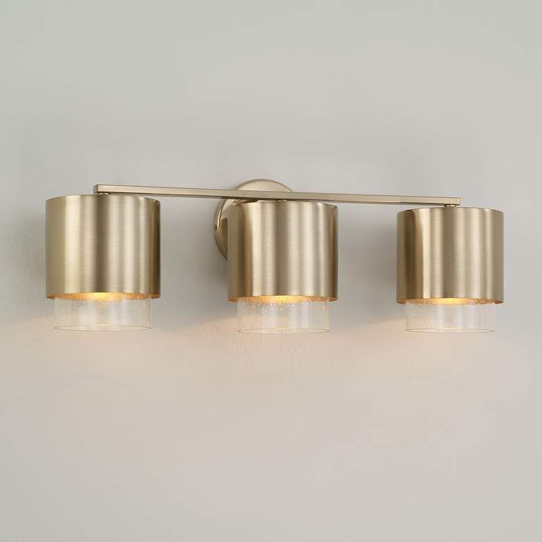 Image 1 Capital Lighting Weller 3 Light Vanity 24.25" Matte Brass
