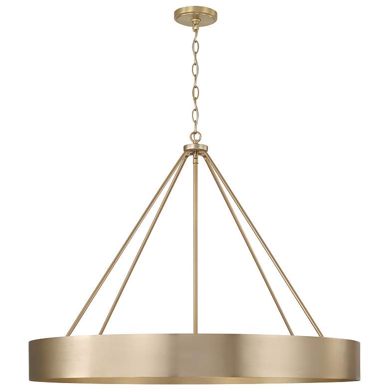 Image 2 Capital Lighting Weller 35 3/4" Matte Brass 6-Light Ring Chandelier