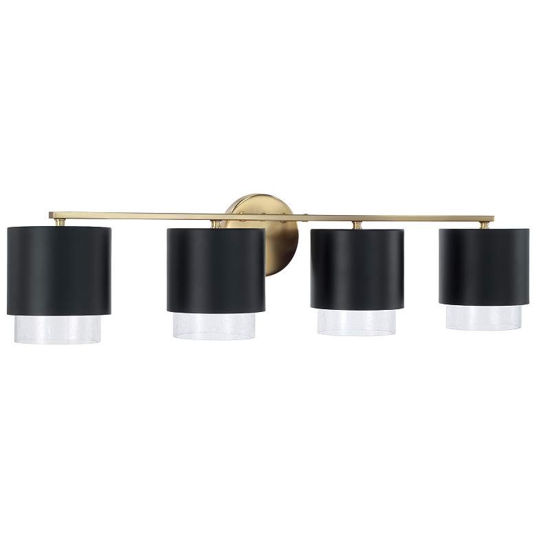 Image 2 Capital Lighting Weller 4 Light Vanity 33.5" Matte Brass and Black