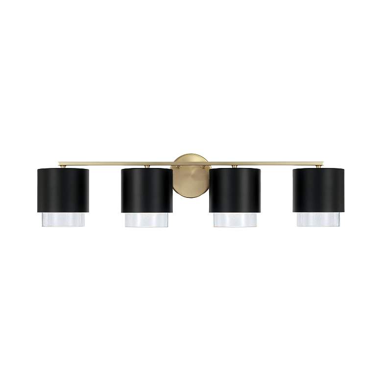 Image 4 Capital Lighting Weller 4 Light Vanity 33.5" Matte Brass and Black more views