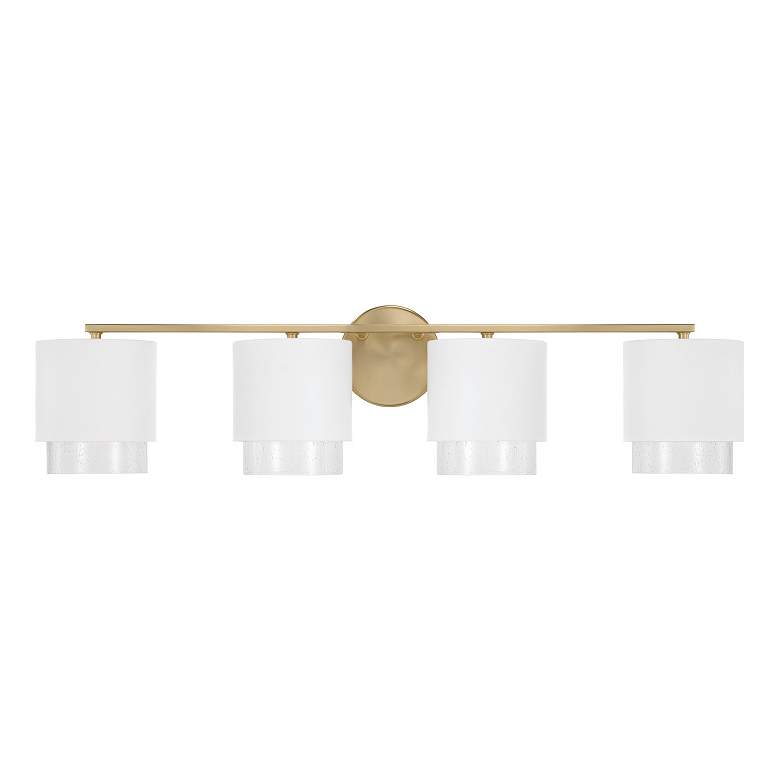 Image 4 Capital Lighting Weller 4 Light Vanity 33.5" Matte Brass and White more views