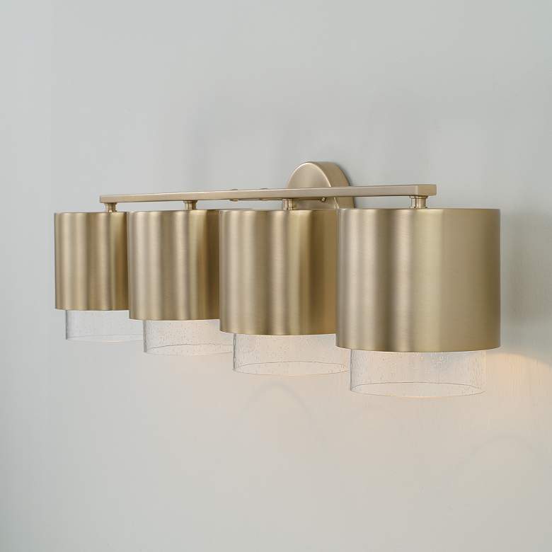 Image 3 Capital Lighting Weller 4 Light Vanity 33.5" Matte Brass more views