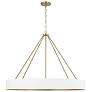 2_Capital Lighting Weller 6 Light Chandelier 35.75" Matte Brass and Whit