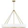 Capital Lighting Weller 6 Light Chandelier 35.75" Matte Brass and Whit