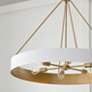 4_Capital Lighting Weller 6 Light Chandelier 35.75" Matte Brass and Whit more views