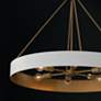 5_Capital Lighting Weller 6 Light Chandelier 35.75" Matte Brass and Whit more views