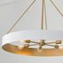6_Capital Lighting Weller 6 Light Chandelier 35.75" Matte Brass and Whit more views