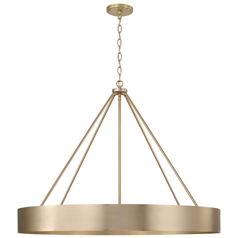 Image 2 Capital Lighting Weller 6 Light Chandelier 35.75" Matte Brass