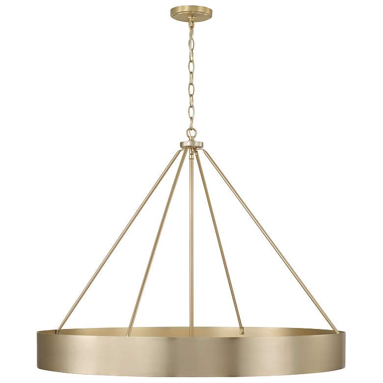 Image 5 Capital Lighting Weller 6 Light Chandelier 35.75" Matte Brass more views