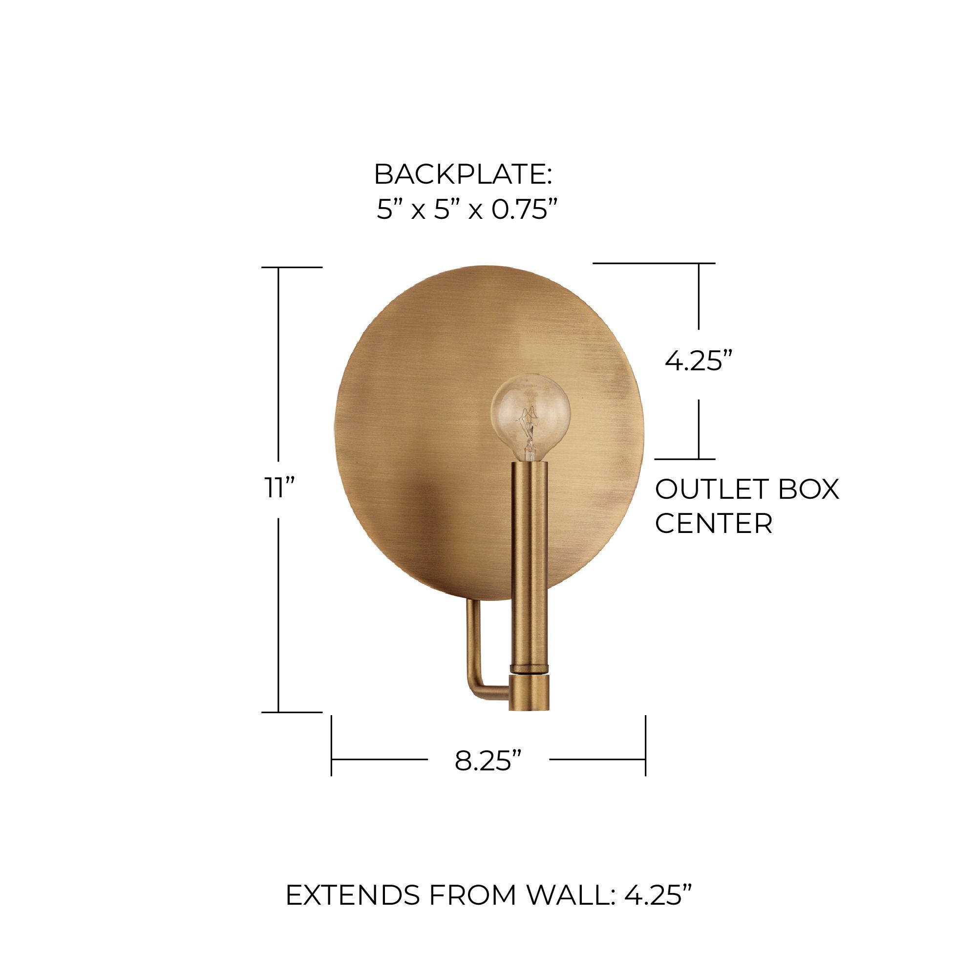 Image 2 Capital Lighting Wells 1 Light Sconce 8.25" Aged Brass more views