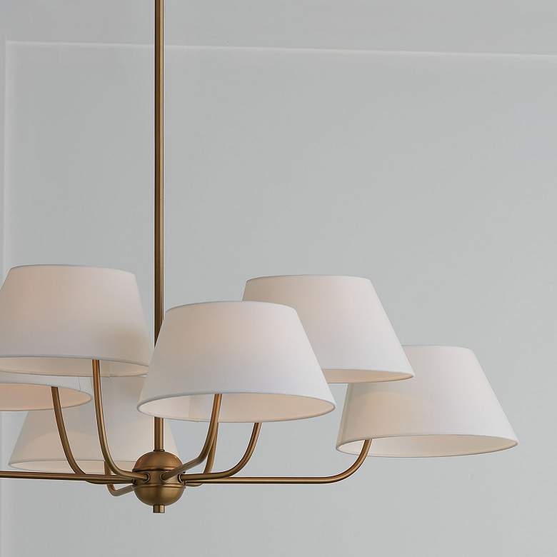 Image 5 Capital Lighting Welsley 40" Wide 8-Arm Aged Brass Shade Chandelier more views