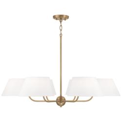 Capital Lighting Welsley 6 Light Chandelier Aged Brass