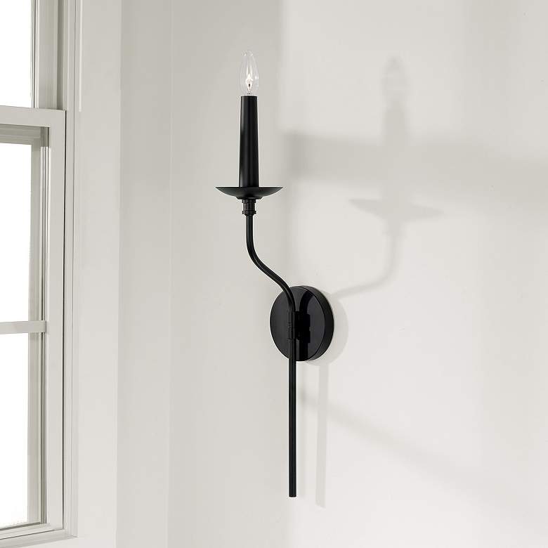 Image 6 Capital Lighting Wilder 1 Light Sconce Matte Black more views