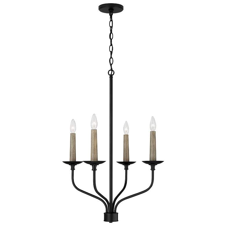 Image 2 Capital Lighting Wilder 4 Light Chandelier 21.5" Matte Black