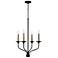 Capital Lighting Wilder 4 Light Chandelier 21.5" Matte Black