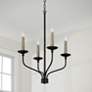 1_Capital Lighting Wilder 4 Light Chandelier 21.5" Matte Black