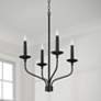 3_Capital Lighting Wilder 4 Light Chandelier 21.5" Matte Black more views