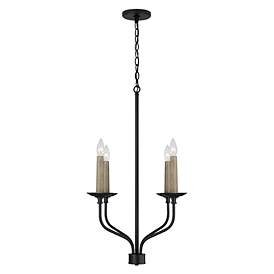 Image5 of Capital Lighting Wilder 4 Light Chandelier 21.5" Matte Black more views