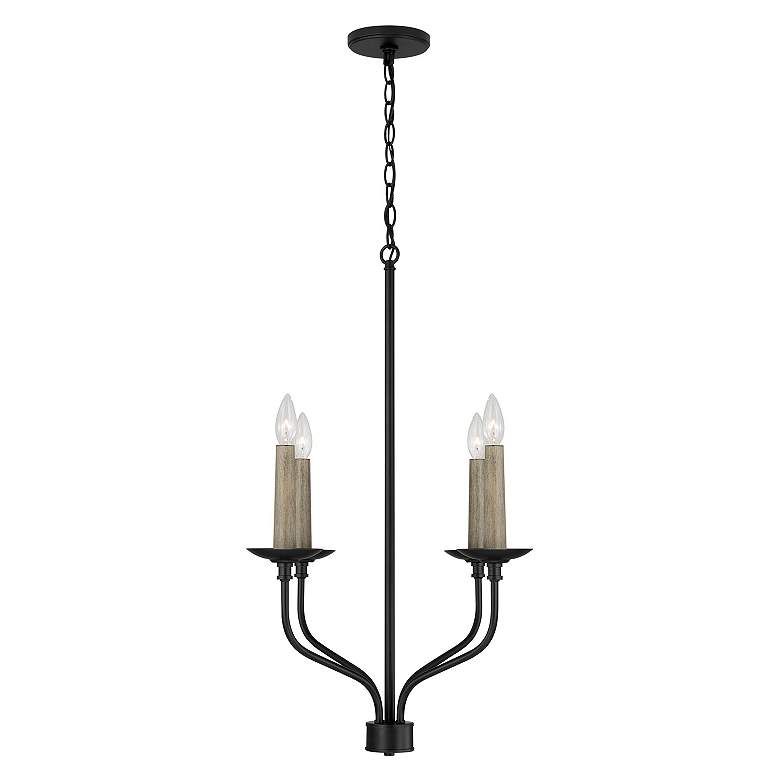 Image 5 Capital Lighting Wilder 4 Light Chandelier 21.5" Matte Black more views