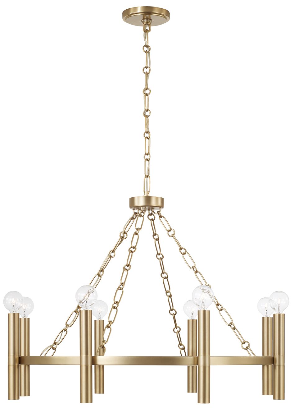Image 4 Capital Lighting Winton 8 Light Chandelier 28" Matte Brass more views