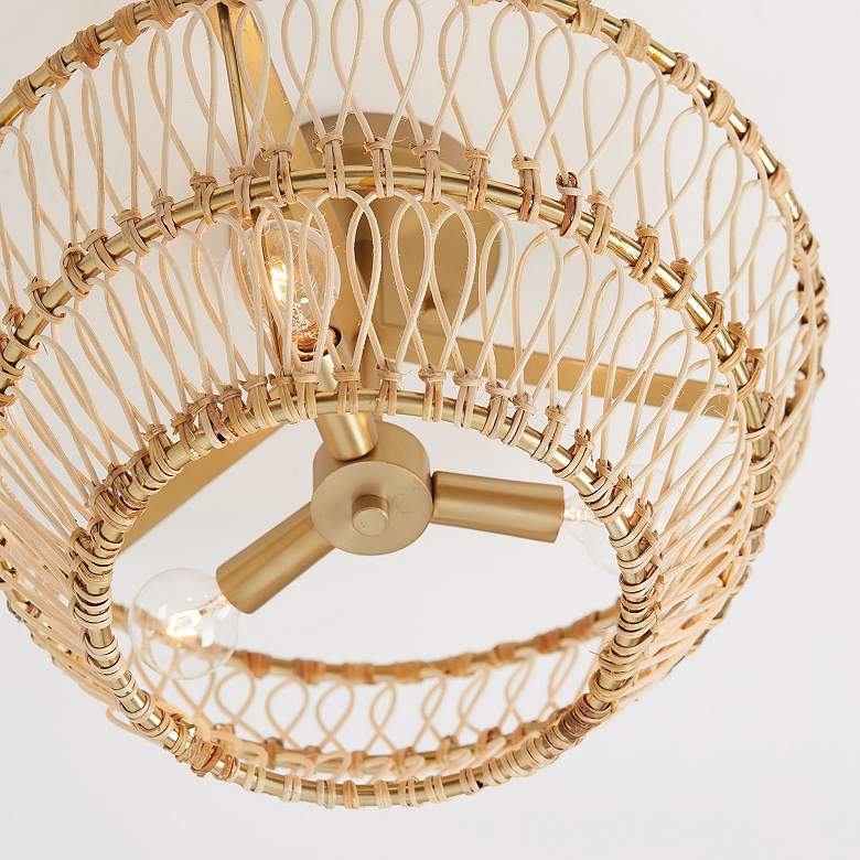 Image 4 Capital Lighting Wren 3 Light Semi-Flush Matte Brass more views