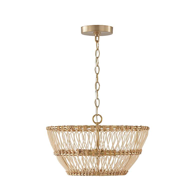 Image 5 Capital Lighting Wren 3 Light Semi-Flush Matte Brass more views