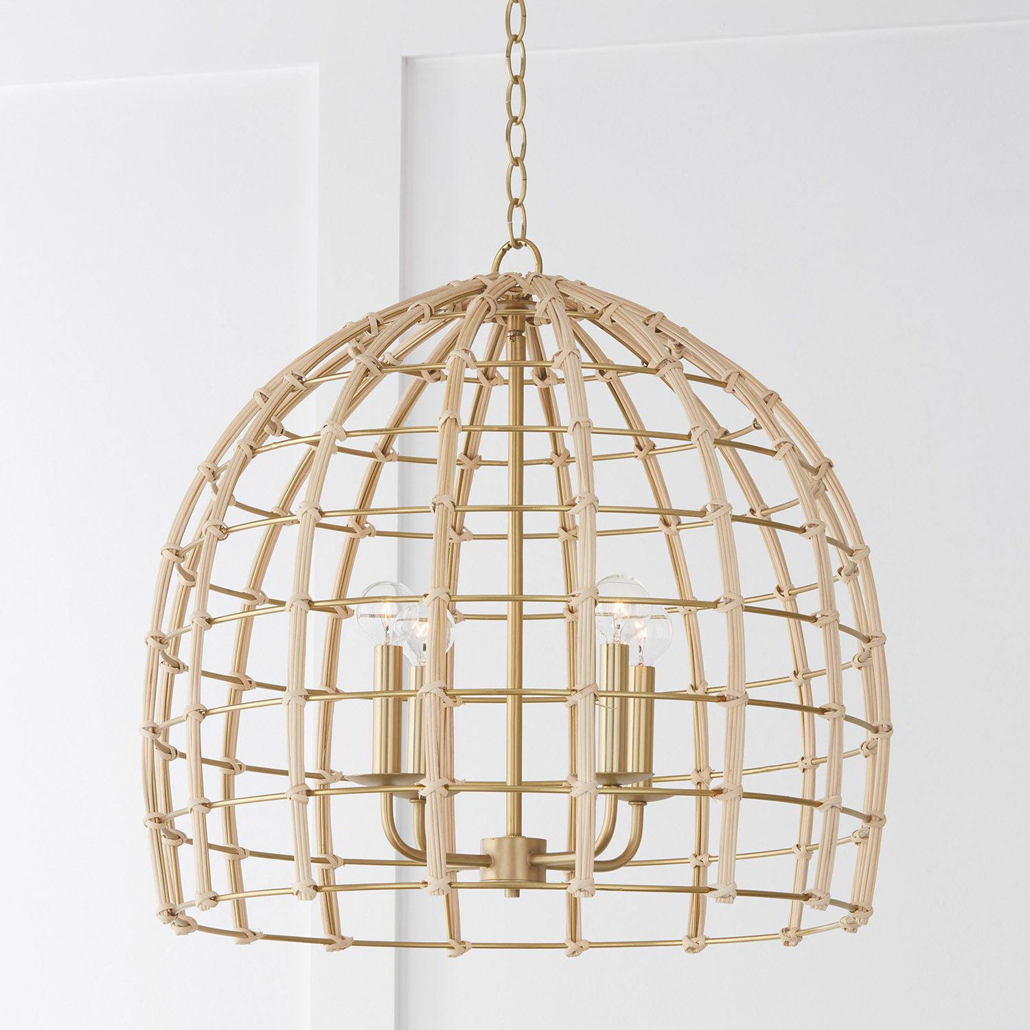Image 3 Capital Lighting Wren 4 Light Pendant 23" Matte Brass more views
