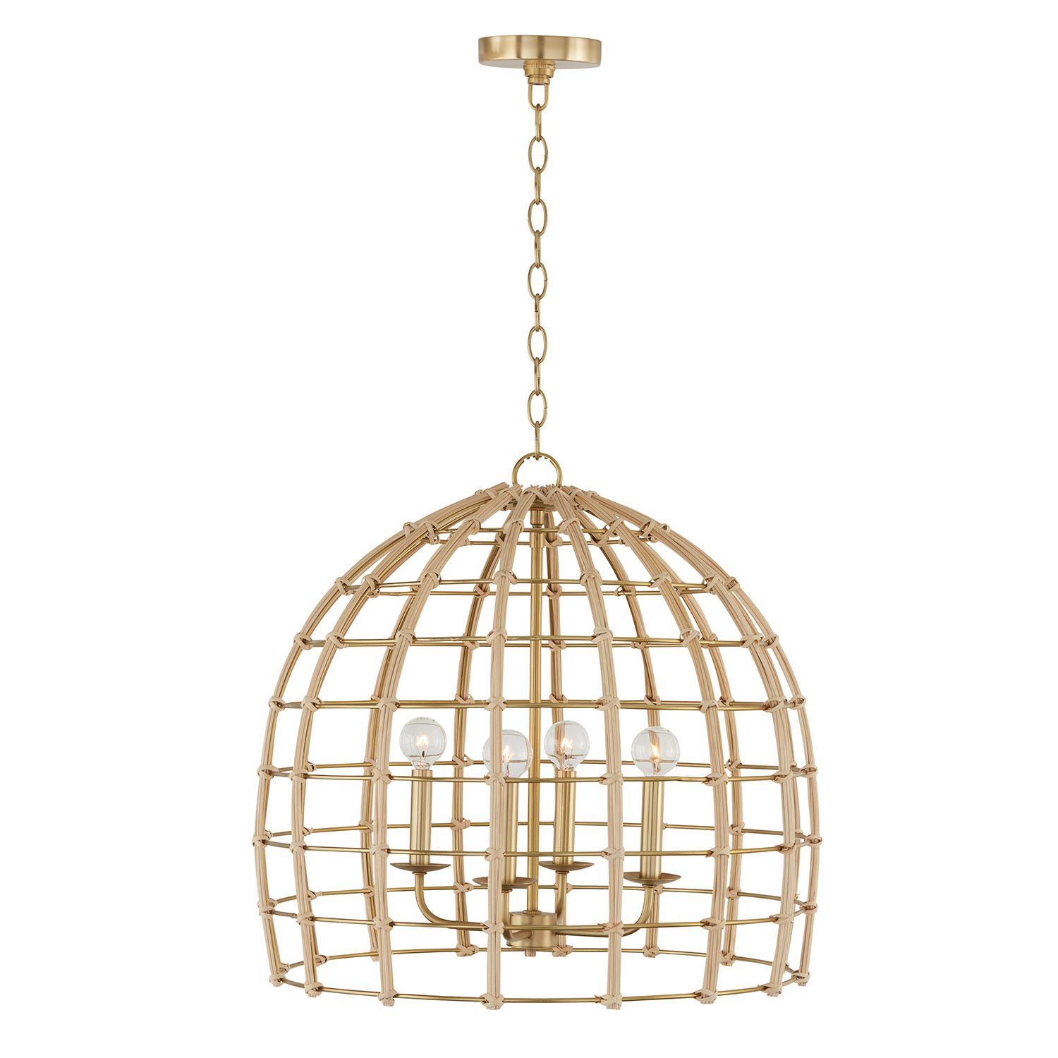 Image 5 Capital Lighting Wren 4 Light Pendant 23" Matte Brass more views