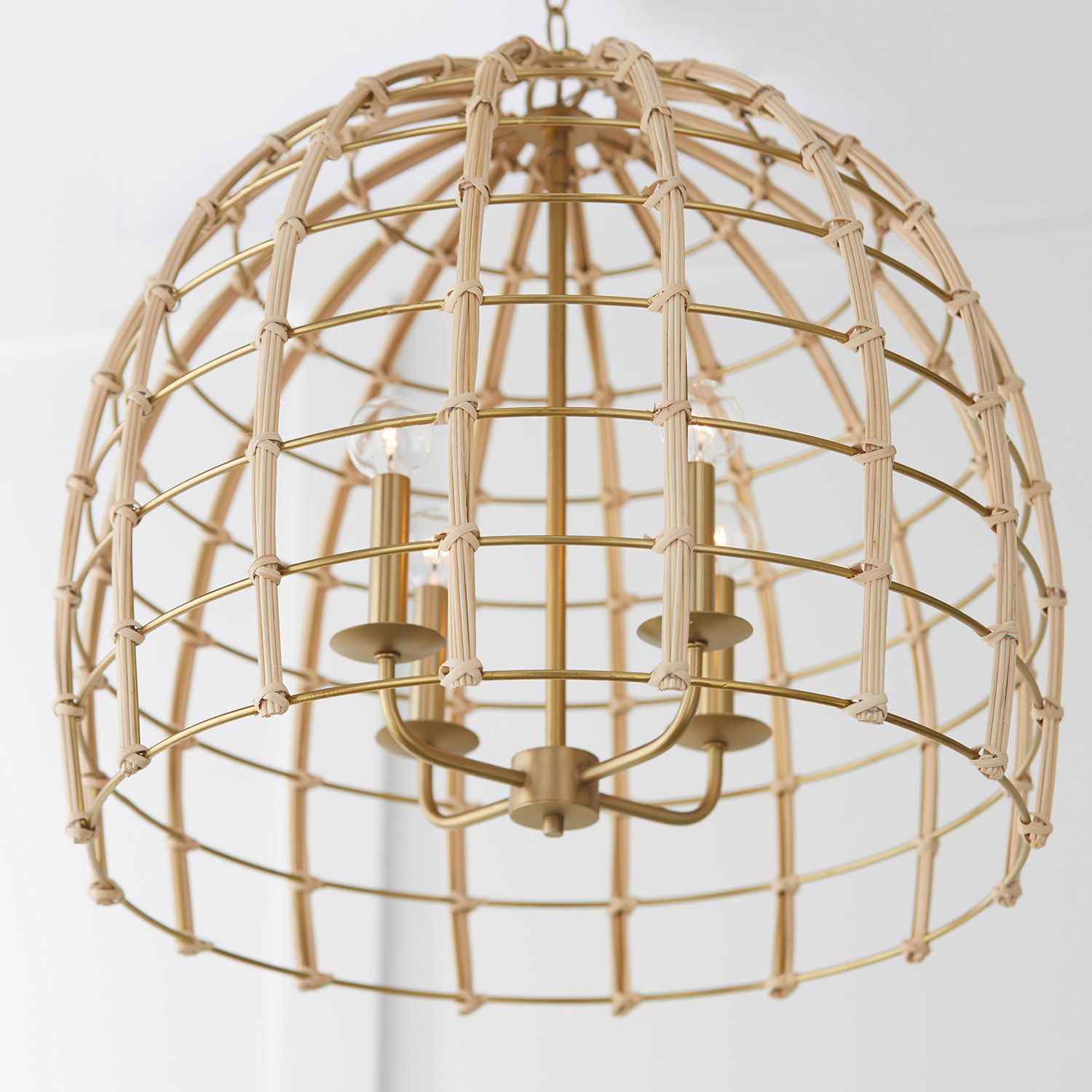 Image 4 Capital Lighting Wren 4 Light Pendant 23" Matte Brass more views