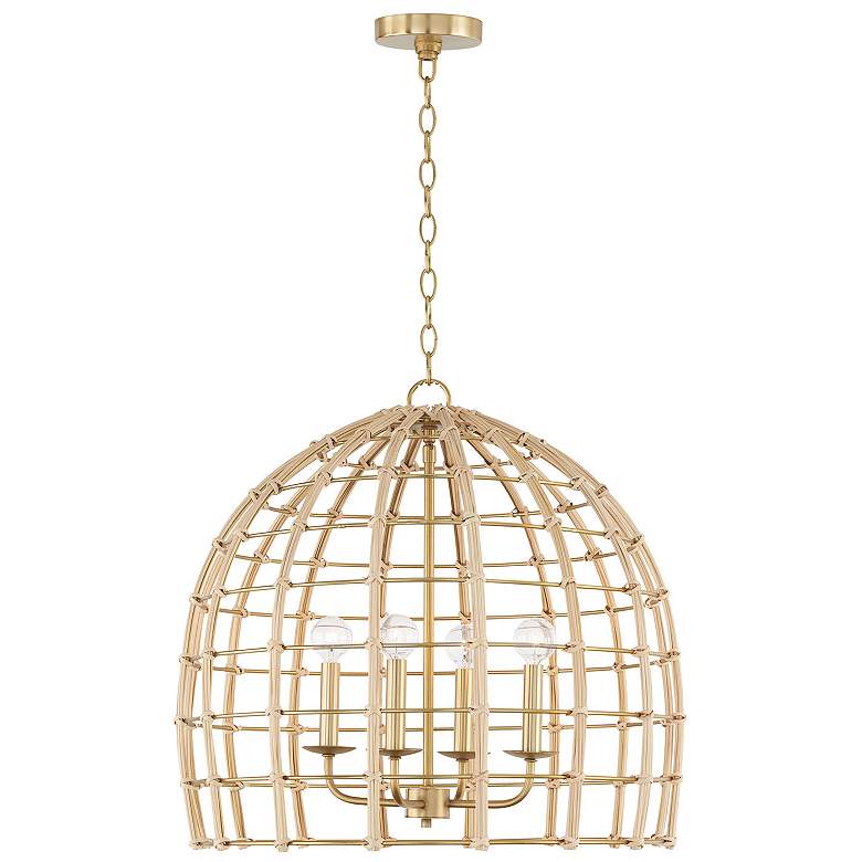 Image 2 Capital Lighting Wren 4 Light Pendant Matte Brass