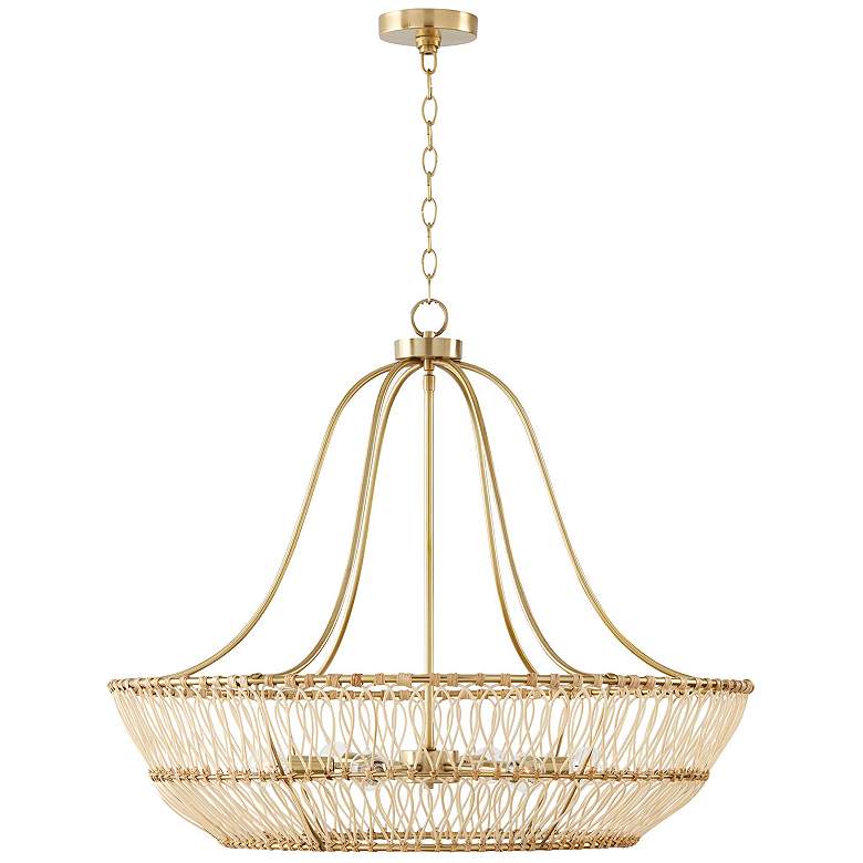 Image 1 Capital Lighting Wren 6 Light Chandelier Matte Brass