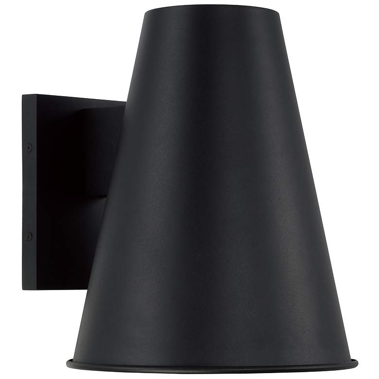 Image 1 Capital Lighting Yardley 1 Light Outdoor Medium Wall Lantern 10" Black