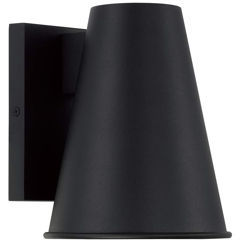 Image 1 Capital Lighting Yardley 1 Light Outdoor Small Wall Lantern 6.5" Black