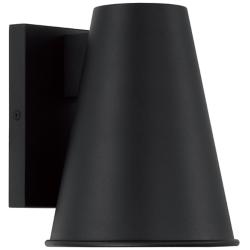 Capital Lighting Yardley 1 Light Outdoor Small Wall Lantern 6.5" Black