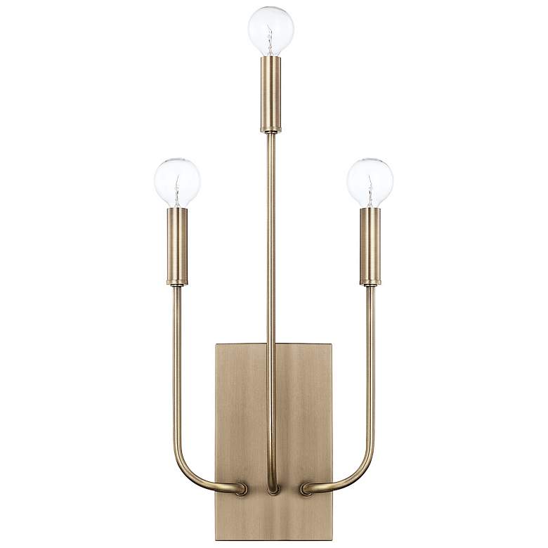 Image 1 Capital Lighting Zander 3 Light Sconce Aged Brass