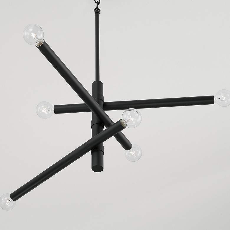Image 3 Capital Lighting Zane 6 Light Chandelier Matte Black more views