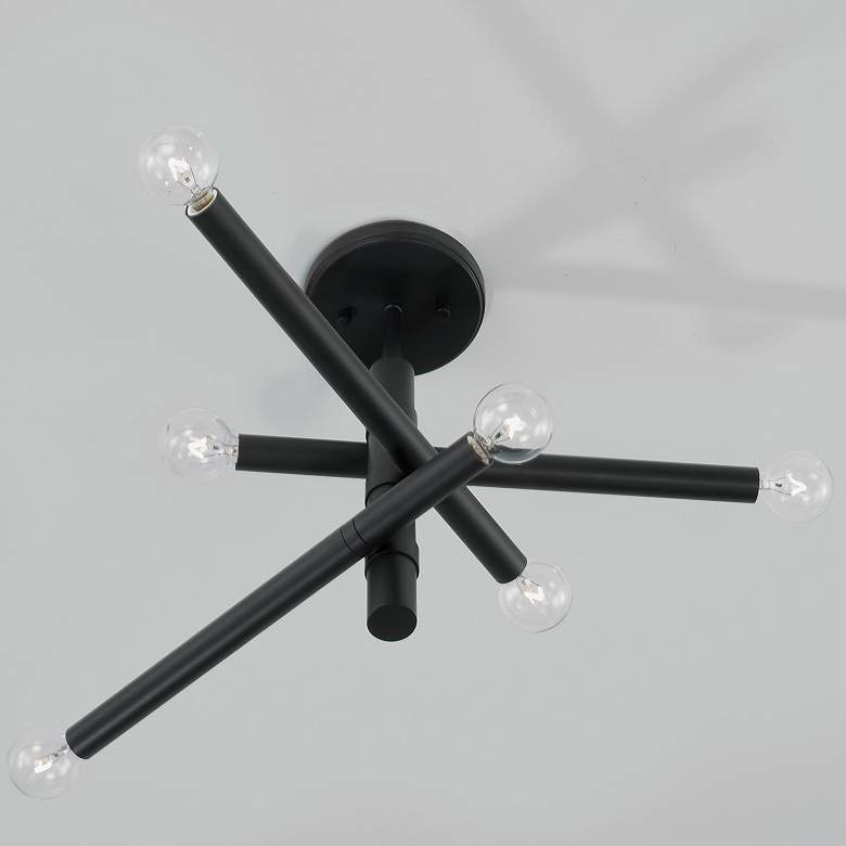 Image 3 Capital Lighting Zane 6 Light Semi-Flush Matte Black more views