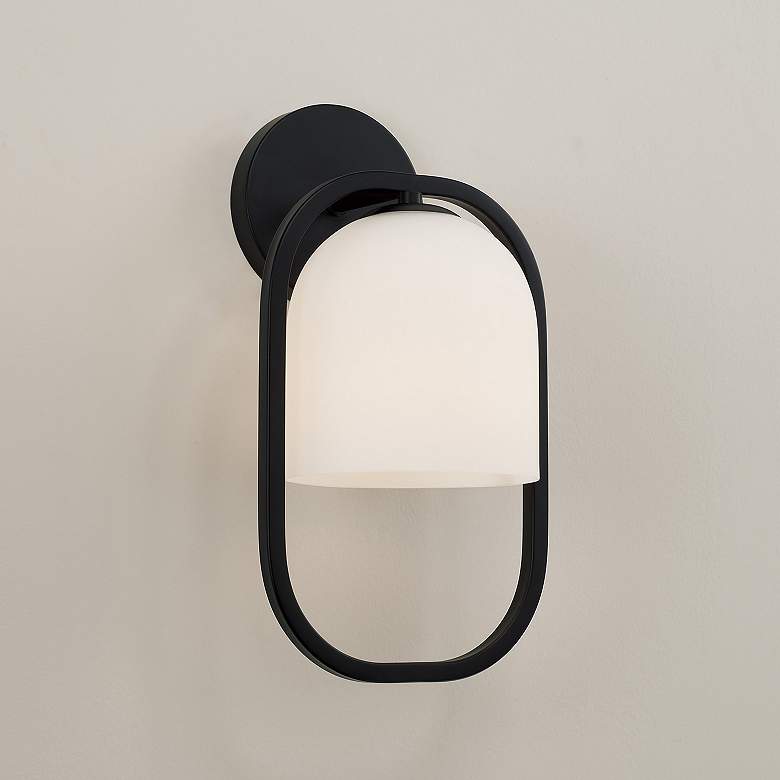 Image 1 Capital Lighting Zeek 1 Light Sconce 7.75" Matte Black