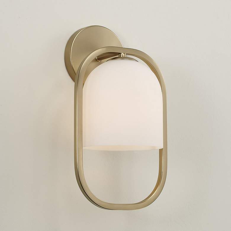Image 1 Capital Lighting Zeek 1 Light Sconce 7.75" Matte Brass
