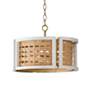Thumbnail2 of Capital Lola 16" Wide White and Woven Rattan Ceiling Light more views
