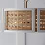 Thumbnail3 of Capital Lola 16" Wide White and Woven Rattan Ceiling Light more views