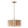 Thumbnail4 of Capital Lola 16" Wide White and Woven Rattan Ceiling Light more views