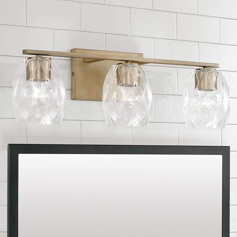 Image 1 Capital Lucas 24" Wide Aged Brass 3-Light Bath Light