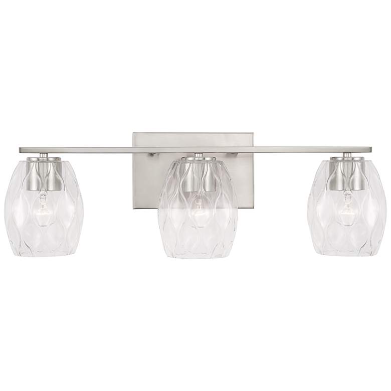 Image 2 Capital Lucas 24 inch Wide Brushed Nickel 3-Light Bath Light