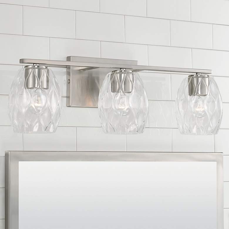 Image 1 Capital Lucas 24" Wide Brushed Nickel 3-Light Bath Light
